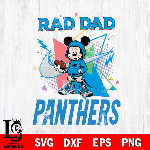Carolina Panthers Mickey Wearing Hoodie Rad Dad SVG DXF EPS PNG FILE, Disney Father day File Cut,Digital Download,Instant Download,Disney Svg Files
