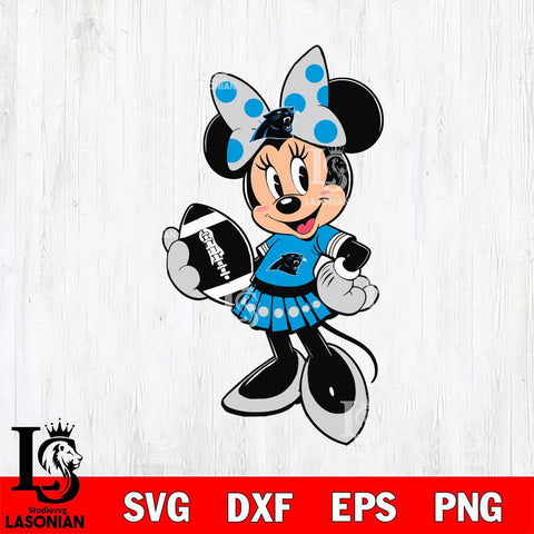 Carolina Panthers Minnie Mouse Svg Eps Dxf Png File, Digital Download, Instant Download
