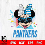 Carolina Panthers Minnie Mouse Love Sport SVG DXF EPS PNG FILE, Disney Father day File Cut,Digital Download,Instant Download,Disney Svg Files