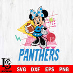 Carolina Panthers Minnie Mouse Sport SVG DXF EPS PNG FILE, Disney Father day File Cut,Digital Download,Instant Download,Disney Svg Files