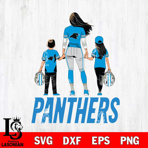 Carolina Panthers Mother and son Rugby SVG DXF EPS PNG FILE,NFL SVG, Father day Digital Download,Instant Download, Silhouette