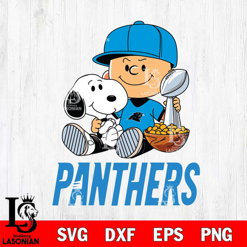 Carolina Panthers Peanuts Snoopy Champion football SVG DXF EPS PNG FILE,Snoopy File Cut, Nfl Digital Download,Instant Download, Silhouette
