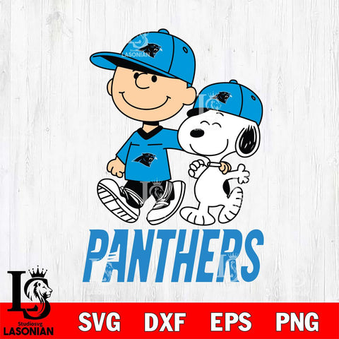 Carolina Panthers Peanuts Snoopy Friends SVG DXF EPS PNG FILE,Snoopy File Cut, Nfl Digital Download,Instant Download, Silhouette