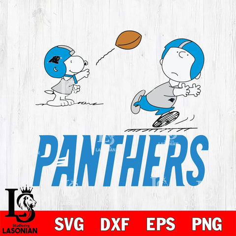 Carolina Panthers Peanuts play football SVG DXF EPS PNG FILE,Snoopy File Cut, Nfl Digital Download,Instant Download, Silhouette