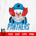 Carolina Panthers Pennywise Horror Sport 10 Svg Eps Dxf Png File, NFL svg, Digital Download, Instant Download