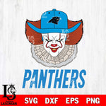 Carolina Panthers Pennywise Horror Sport 12 Svg Eps Dxf Png File, NFL svg, Digital Download, Instant Download