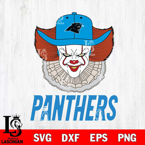 Carolina Panthers Pennywise Horror Sport 12 Svg Eps Dxf Png File, NFL svg, Digital Download, Instant Download