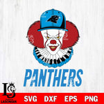 Carolina Panthers Pennywise Horror Sport 4 Svg Eps Dxf Png File, NFL svg, Digital Download, Instant Download
