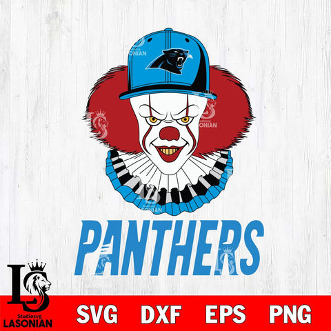 Carolina Panthers Pennywise Horror Sport 4 Svg Eps Dxf Png File, NFL svg, Digital Download, Instant Download