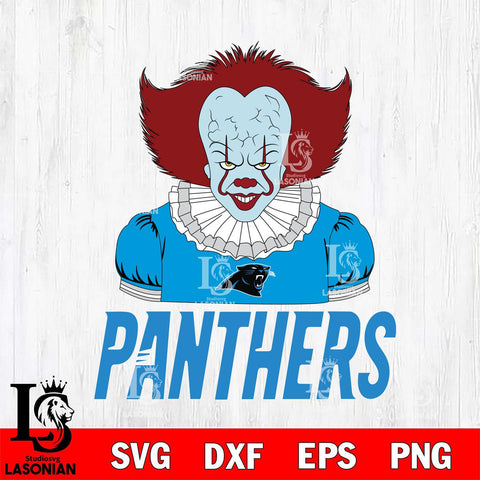Carolina Panthers Pennywise Horror Sport 5 Svg Eps Dxf Png File, NFL svg, Digital Download, Instant Download
