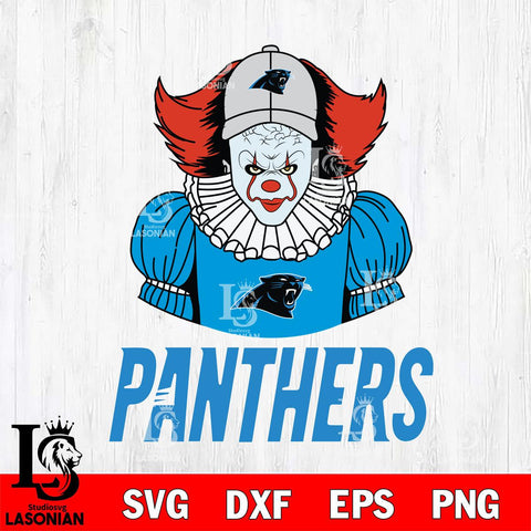 Carolina Panthers Pennywise Horror Sport 7 Svg Eps Dxf Png File, NFL svg, Digital Download, Instant Download