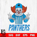 Carolina Panthers Pennywise Horror Sport 8 Svg Eps Dxf Png File, NFL svg, Digital Download, Instant Download