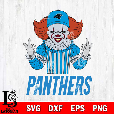 Carolina Panthers Pennywise Horror Sport 8 Svg Eps Dxf Png File, NFL svg, Digital Download, Instant Download