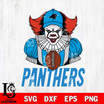 Carolina Panthers Pennywise Horror Sport 9 Svg Eps Dxf Png File, NFL svg, Digital Download, Instant Download