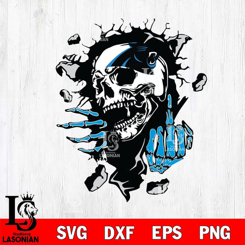 Carolina Panthers Savage Skull SVG