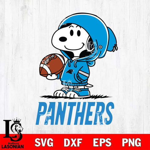 Carolina Panthers Snoopy Football Svg Eps Dxf Png File, NFL svg , Digital Download , Instant Download, Cricut File