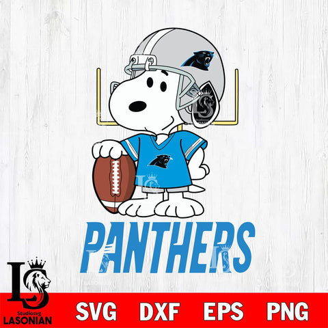 Carolina Panthers Snoopy Player Football SVG DXF EPS PNG FILE,Snoopy File Cut, Nfl Digital Download,Instant Download, Silhouette