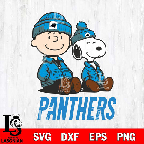 Carolina Panthers Snoopy and Charlie Sport Svg Eps Dxf Png File, Cut file Digital Download ,Instant Download, Cricut File