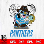 Carolina Panthers Stitch Freddy Krueger Halloween Svg Eps Dxf Png File, Digital Download, Instant Download