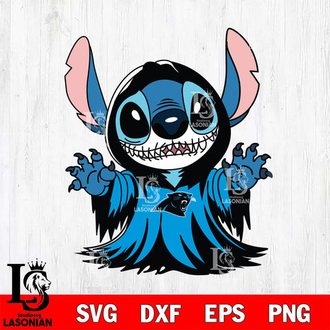 Carolina Panthers Stitch Ghost Football Svg Eps Dxf Png File, NFL svg, Digital Download, Instant Download