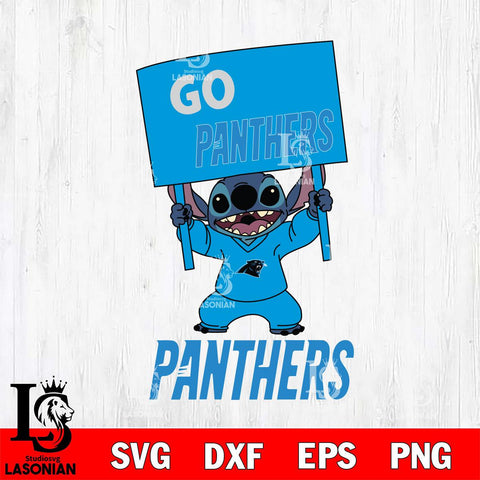 Carolina Panthers Stitch Go cheer SVG DXF EPS PNG FILE, NFL File Cut, Digital Download,Instant Download, Silhouette, Cricut