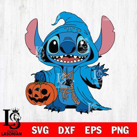 Carolina Panthers Stitch Horror Svg Eps Dxf Png File, NFL svg, Digital Download, Instant Download