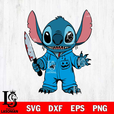 Carolina Panthers Stitch Horror Football Svg Eps Dxf Png File, NFL svg, Digital Download, Instant Download