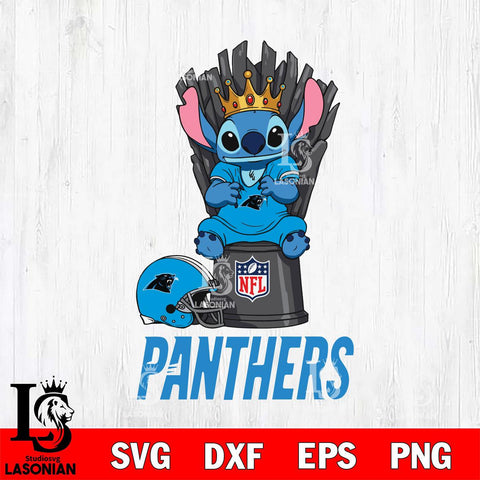 Carolina Panthers Stitch King Football SVG DXF EPS PNG FILE, Stitch File Cut,NFL Digital Download,Instant Download, Silhouette