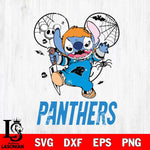 Carolina Panthers Stitch Michael Halloween Svg Eps Dxf Png File, Digital Download, Instant Download
