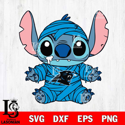 Carolina Panthers Stitch Mummy Football Svg Eps Dxf Png File, NFL svg, Digital Download, Instant Download