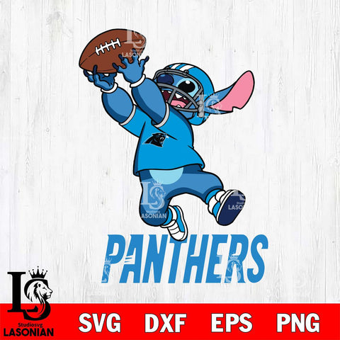 Carolina Panthers Stitch Rugby Ball SVG DXF EPS PNG FILE, Stitch File Cut,NFL Digital Download,Instant Download, Silhouette