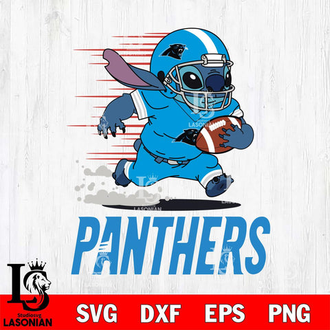 Carolina Panthers Stitch Run Football SVG DXF EPS PNG FILE, NFL File Cut, Digital Download,Instant Download, Silhouette, Cricut
