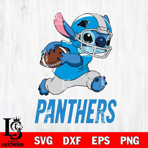 Carolina Panthers Stitch Run Rugby Ball SVG DXF EPS PNG FILE, Stitch File Cut,NFL Digital Download,Instant Download, Silhouette