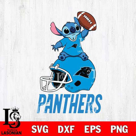 Carolina Panthers Stitch helmet football SVG DXF EPS PNG FILE, Stitch File Cut,NFL Digital Download,Instant Download, Silhouette