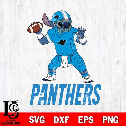 Carolina Panthers Stitch throw the ball SVG DXF EPS PNG FILE, NFL File Cut, Digital Download,Instant Download, Silhouette, Cricut