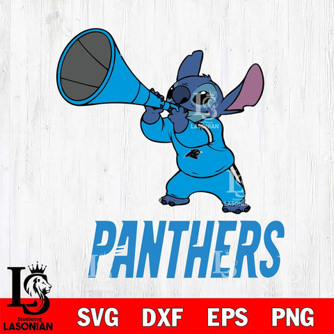 Carolina Panthers Stitch vuvuzela SVG DXF EPS PNG FILE, NFL File Cut, Digital Download,Instant Download, Silhouette, Cricut