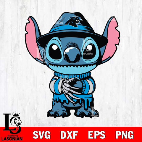Carolina Panthers Stitich Freddy Krueger Football Svg Eps Dxf Png File, NFL svg, Digital Download, Instant Download