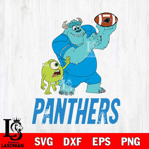 Carolina Panthers Sully & Mike Football Cricut,Christmas SVG DXF EPS PNG FILE, Digital Download,Instant Download, Silhouette