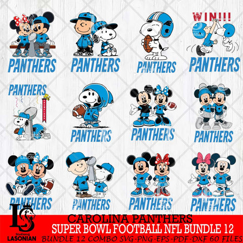 Carolina Panthers Super Bowl NFL Bundle 12 Svg Eps Dxf Png File, NFL svg , Digital Download , Instant Download, Cricut File