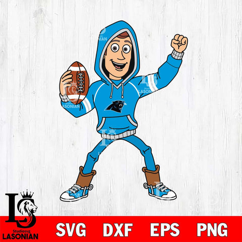 Carolina Panthers Toy Story Football Christmas File Cut, NFL SVG DXF EPS PNG FILE, Digital Download , Criucut , Silhouette