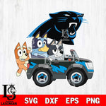 Carolina Panthers bluey friends car Svg Eps Dxf Png File, Digital Download, Instant Download