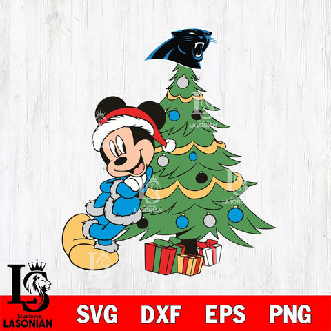 Carolina Panthers mickey christmas 12 Svg Eps Dxf Png File, Digital Download, Instant Download