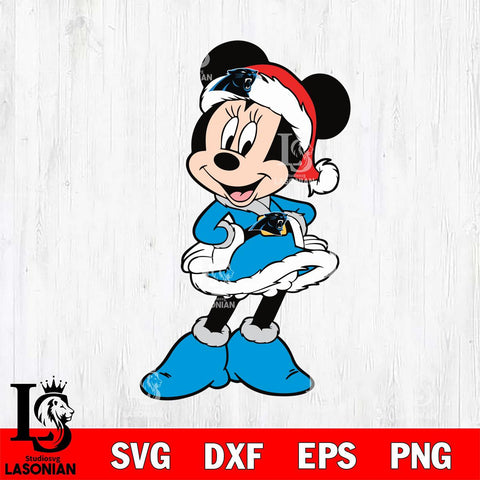 Carolina Panthers mickey christmas 2 Svg Eps Dxf Png File, Digital Download, Instant Download