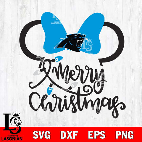 Carolina Panthers mickey christmas 3 Svg Eps Dxf Png File, Digital Download, Instant Download