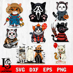 Cat Horror Bundle SVG DXF EPS PNG FILE, Halloween File Cut, Digital Download,Instant Download, Silhouette,Horror Cricut