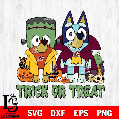 Central Michigan Chippewas Bluey Halloween Trick or Treat Svg Eps Dxf Png File, Digital Download, Instant Download