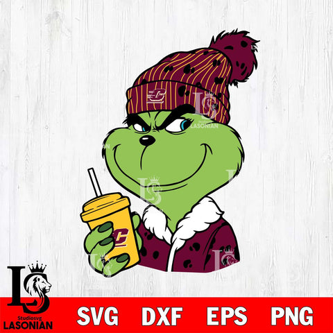 Central Michigan Chippewas Boujee Grinch 3 Svg Eps Dxf Png File, Digital Download, Instant Download