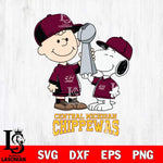 Central Michigan Chippewas Charlie Brown and Snoopy Champions Svg Eps Dxf Png File, NCAA svg , Digital Download , Instant Download, Cricut File