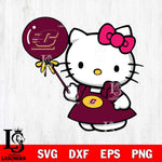 Central Michigan Chippewas Cute Hello Kitty 2 Svg Eps Dxf Png File, Digital Download, Instant Download