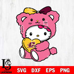 Central Michigan Chippewas Cute Hello Kitty 3 Svg Eps Dxf Png File, Digital Download, Instant Download